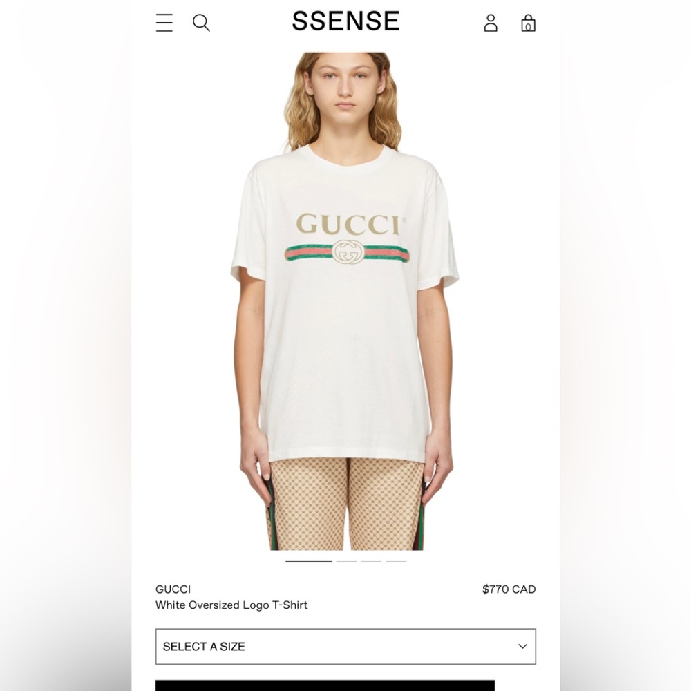 Like New - Authentic Gucci oversized logo t-shirt
